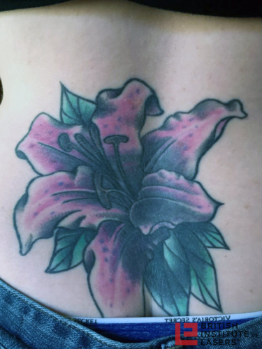 Large Lilly Back Tattoo 1
