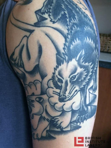 Wolf & Panther Upper Arm Tattoo 1