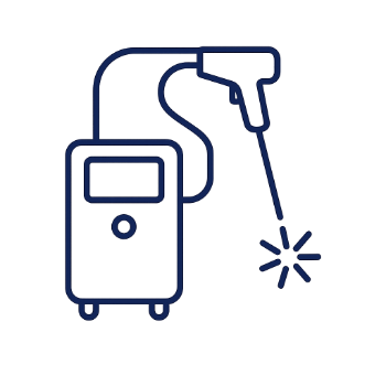Q-Switched laser wavelength technology icon